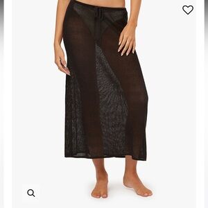 WeWoreWhat low rise midi crochet skirt